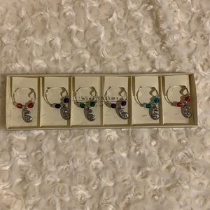 Pier 1 beaded drink wine Charms set of 6